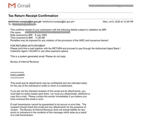 Request for BIR confirmation due in April .
